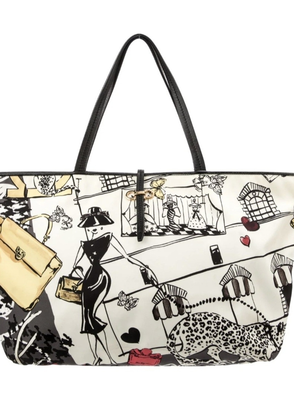 Salvatore Ferragamo Brice Scraf Printed Bag